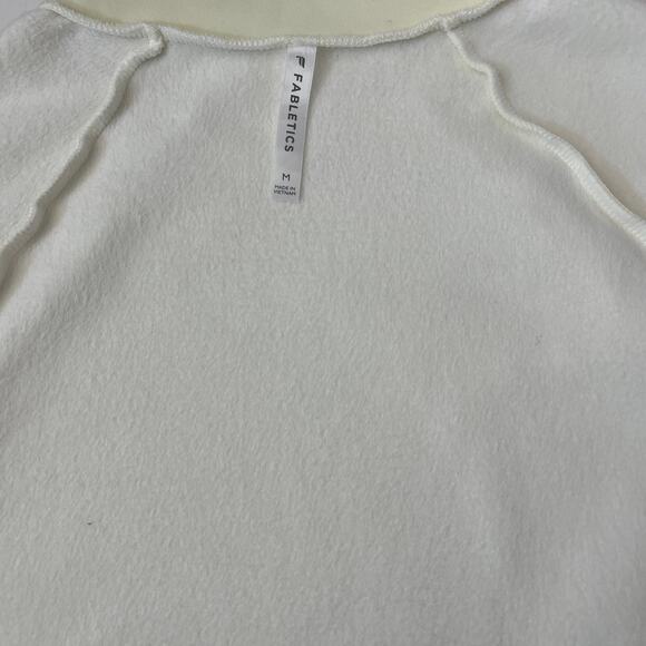 Fabletics Women’s Cream Pullover Sweatshirt Funnel Neck Size M - Picture 9 of 11